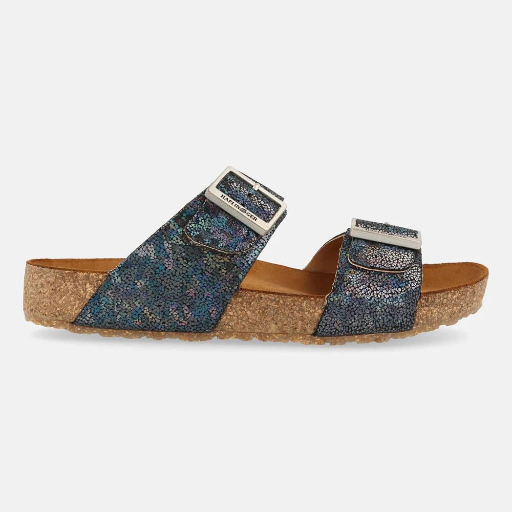 NEW HAFLINGER women's andrea sandals in black glitter